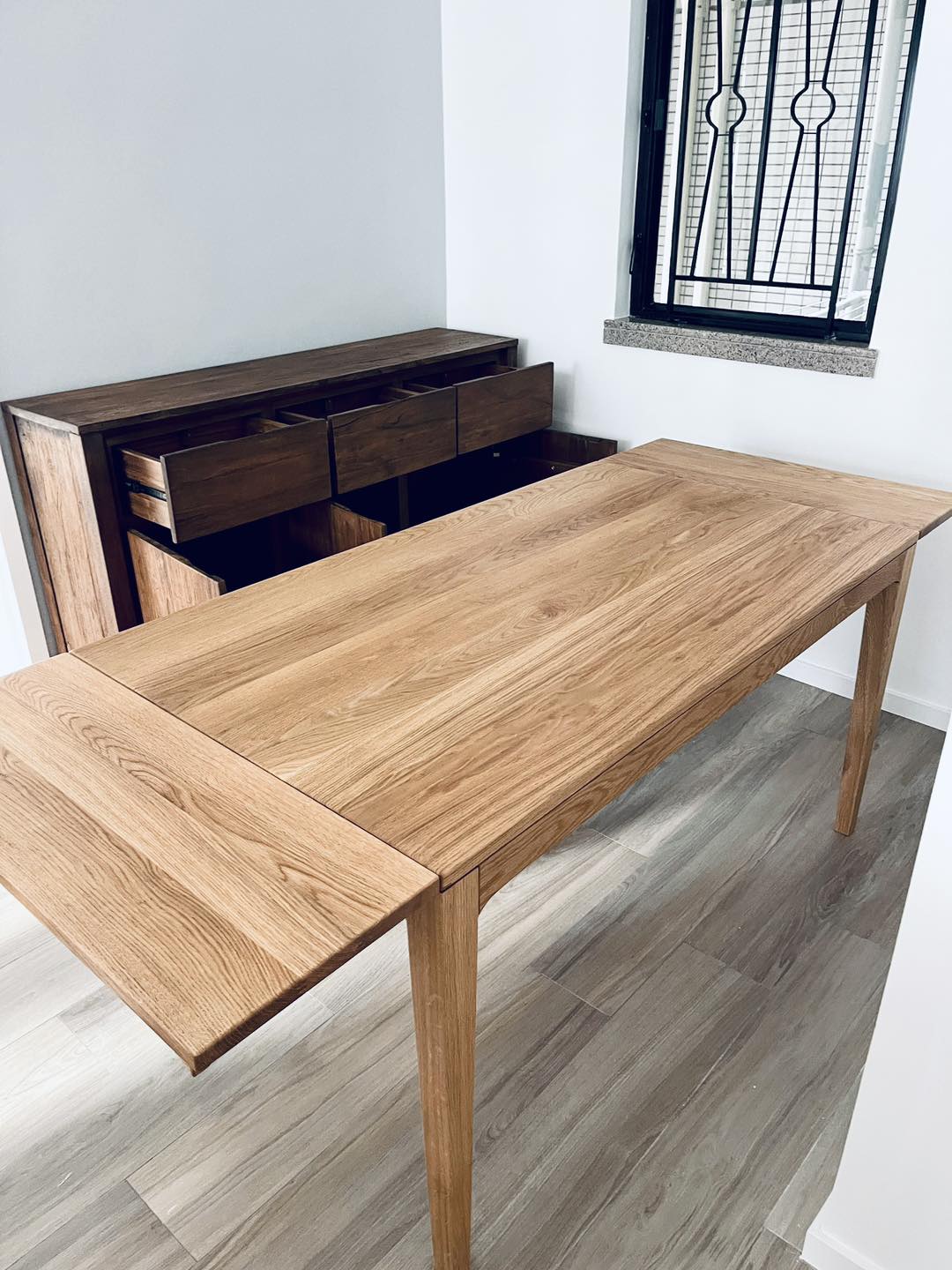 美國白橡木實木餐桌